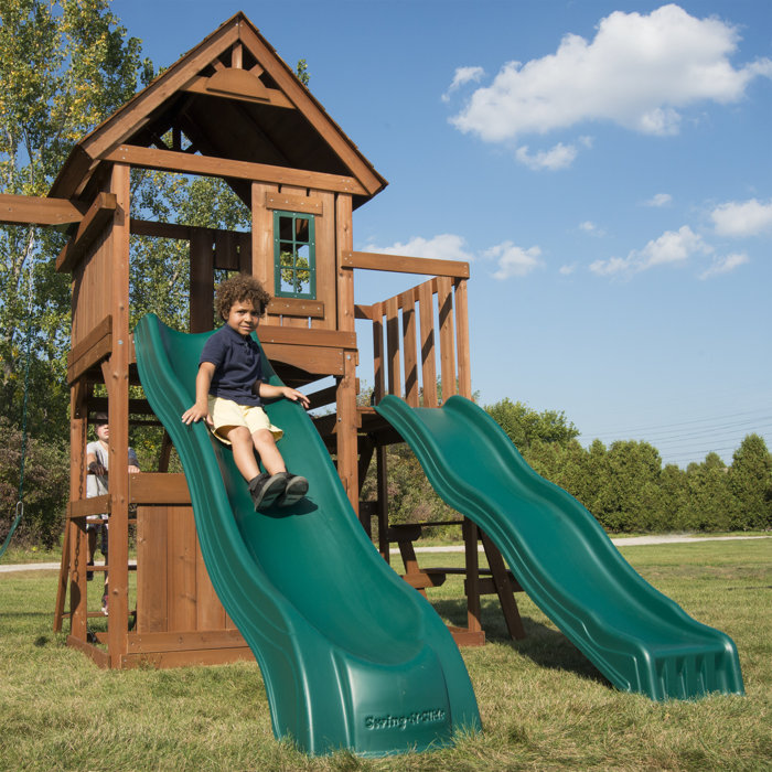 SwingnSlide Knightsbridge Deluxe Swing Set & Reviews Wayfair